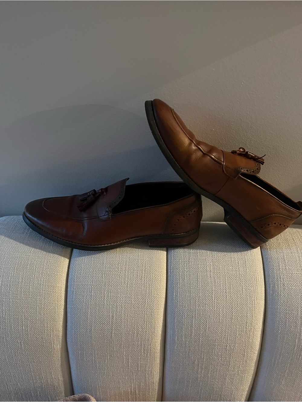 Men's Brown Leather Tassel Loafers